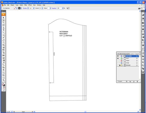Go to your Pattern Layer and start tracing over the pattern image using the Pen Tool from the Tools Menu or type P.