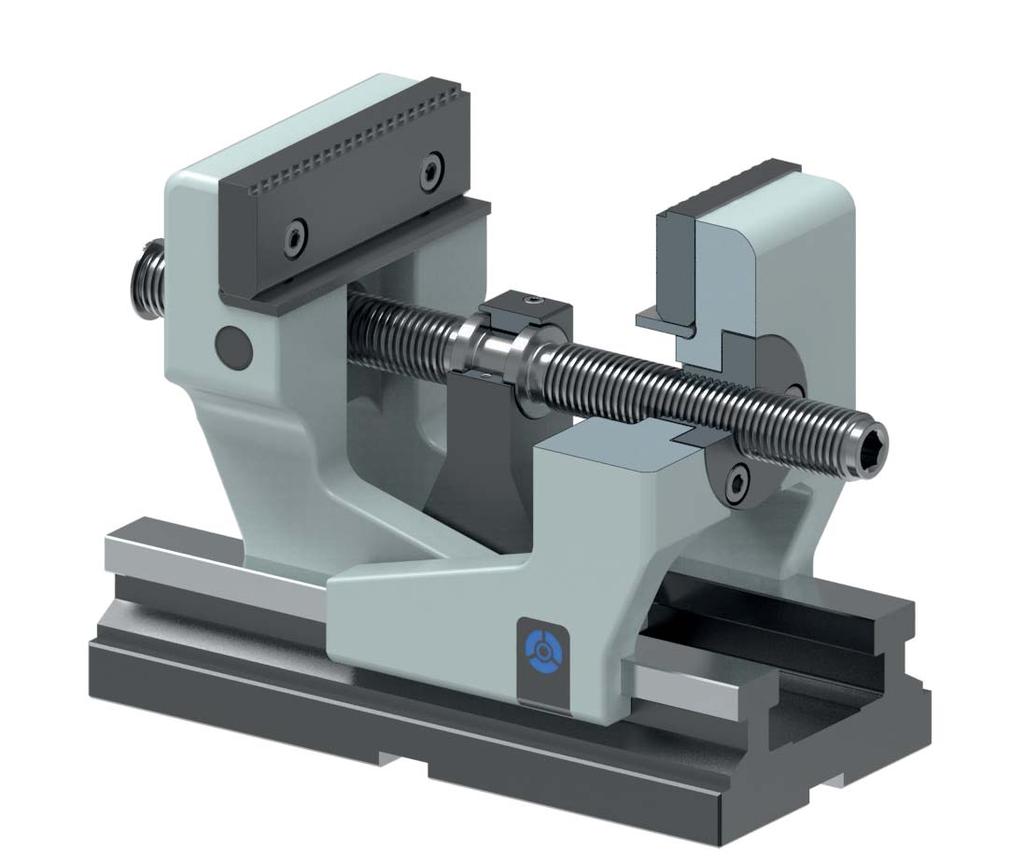 NC-COMPACT SELF CENTERING VICES Thanks to its compact and robust design, the NC-compact self centering vices from RÖHM have a minimal interference contour, enabling optimal workpiece accessibility in