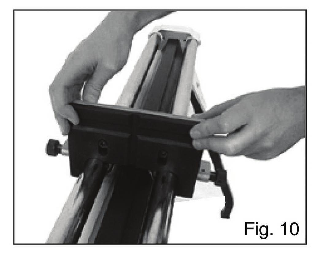 Carefully turn over the Uni-Jaws and place it into the upright position (Fig.6) OPERATION: Adjusting the Front Vise Jaw 1.