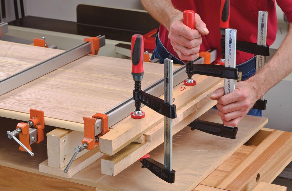 Goof-Proof Clamping Strategies for panels, casework, boxes, and more By Jim Harrold B Prep Tips ehind every successful glueup or project assembly you ll find one or more clamping operations that
