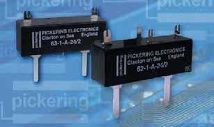PICKERING SERIES 62, 63 High Voltage Dry Reed Relays for up to 1kV FEATURES SoftCenter construction Up to 1 kv stand-off.