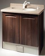 And, the dentist and assistant can utilize the secondary work surface provided by properly positioned side cabinets.
