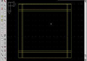 use the reference sheet for measurements Remember the Zoom command Click Offset command to draw the thickness of the walls (10mm) on the 4 sides The 4 new lines created.