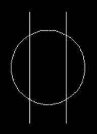 Outlet symbol. With the copy of the light fixture, use the Offset command to offset the centre lines of the light fixture 1" on either side of the centre line.