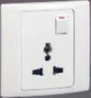 Mallia TM Euro-US and German standard socket outlets - complete white Mallia TM modular sockets - white 2 811 00 2 811 20 Polycarbonate front cover plates with a matt finish Compact mechanism for a