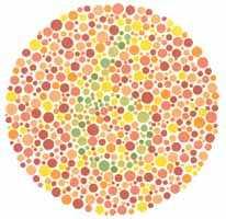 Ishihara test for RG color blindness Transformation plates are #2 to 8 defective observer sees a different number to the normal e.g.