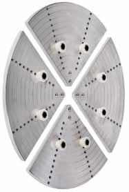 70226 Ø 00 mm steel faceplate with two rings of timber-mounting holes No.