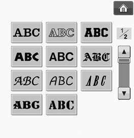 SELECTING PATTERNS Selecting Chrcter Ptterns Exmple: Press. Entering We Fly. Press the key of the font you wnt to emroider.