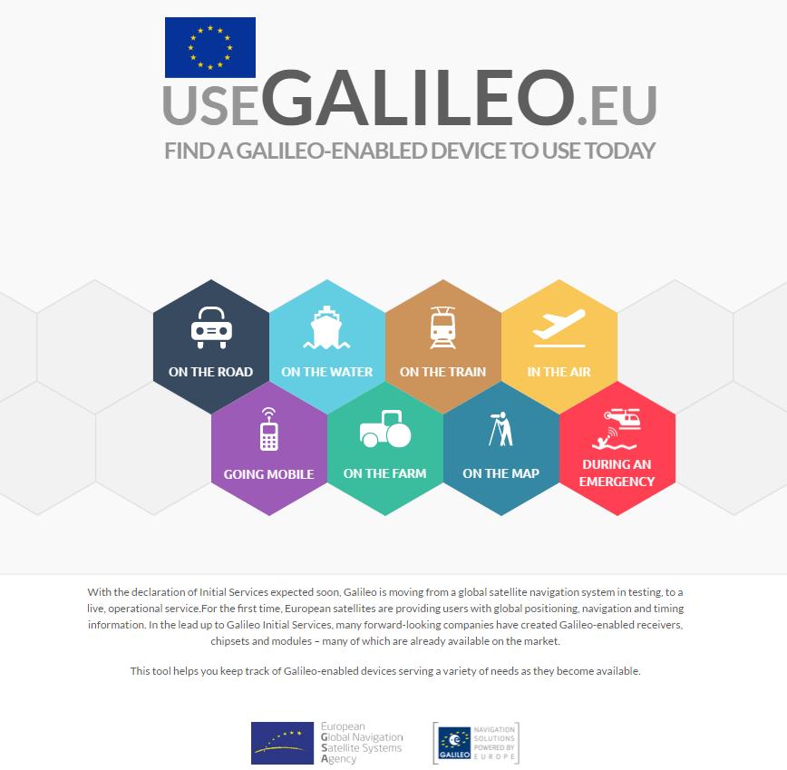 UseGalileo.eu, a dedicated online database of Galileo ready devices USEGALILEO.