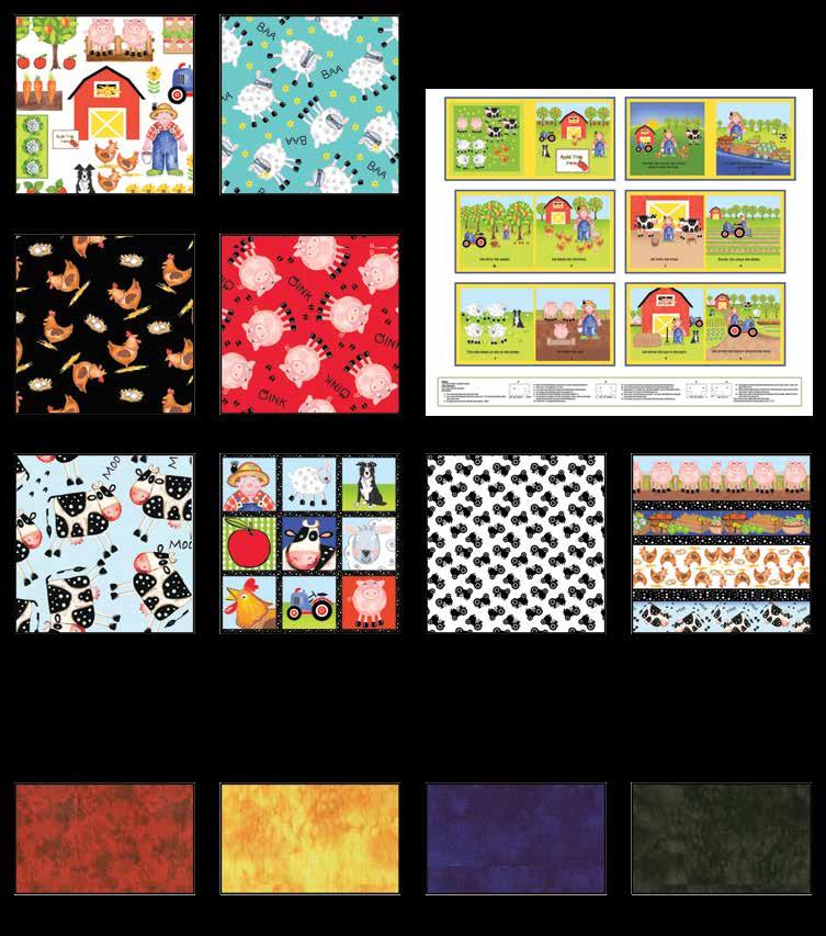 Apple Tree Farm Quilt 1 Finished Quilt Size: 58 x 74 Fabrics in the Apple Tree Farm ollection Various Farm