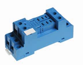 56 96 Sockets and accessories for 56 series relays 96.7 pprovals Screw terminal (Plate clamp) socket panel or 35 mm rail (EN 6075) mount 96.7 Blue 96.7.0 Black 96.74 Blue For relay type 56.3 56.
