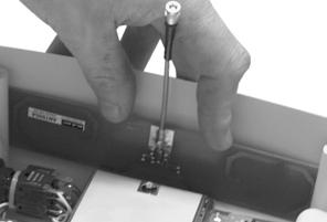 Insert the antenna cable into the connector of the radio transmitter encoder module.