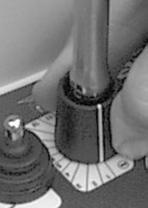 Loosen the knob locking nut using the relative pliers.
