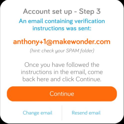 Account Setup 1. Account Creation After Cue connects to the app, you will be instructed to create a Wonder Workshop account. Tap the Create an Account button. 2.
