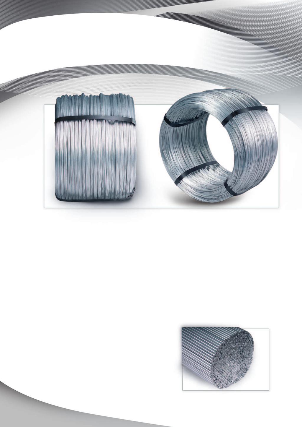 COATED WIRES Material: unalloyed, low-carbon steel according to PN-EN 10016-2; PN-EN 10025; ASTM A 510 M standards Galvanized wires TYPE OF WIRE: soft semi-hard hard WIRE DIAMETER: 0,80 8,00 mm 1,80