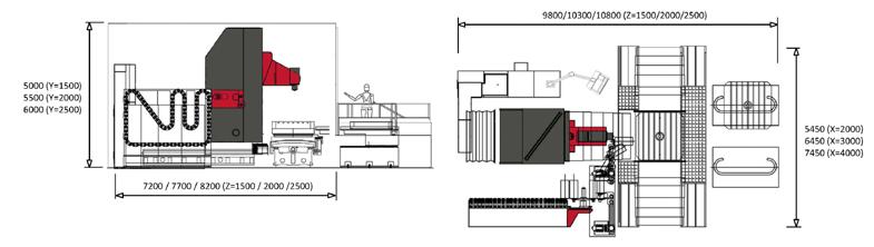 TECHNICAL SPECIFICATIONS 5-AXIS & MULTI TASKING MACHINING CENTERS Th3 - Th5 X-axis Travel Y-axis Travel Z-axis Travel Rapid Rates HEADSTOCK W-axis Boring Bar Travel Boring bar diameter Auto indexing