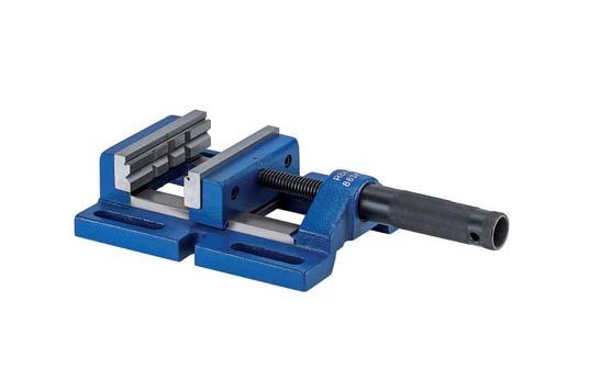 Drilling machine vices BMS APPLICATION For securely clamping workpieces on drills and measuring machines. TYPE Clamping system mechanical, manually operated. Standard version.