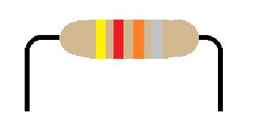 gives the tolerance (silver is ±10% and gold is ±5%) Red 2 Orange 3 Yellow 4 Green 5 Blue 6 Purple 7 Grey 8 A resistor with bands (yellow, red, orange, silver) is a 42,000 resistor with a White 9