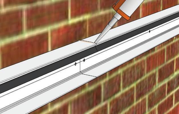 Place the gutter beams together and