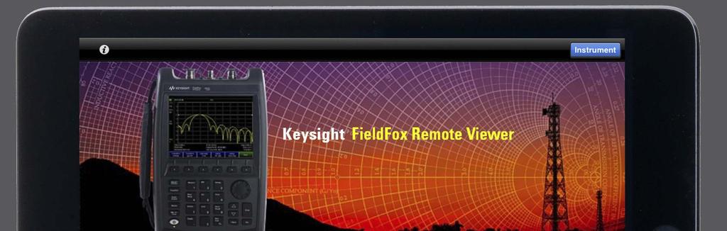 FieldFox s Remote Viewer ios app emulates the front panel of the unit, so users can simply press any FieldFox key right from their ios device.