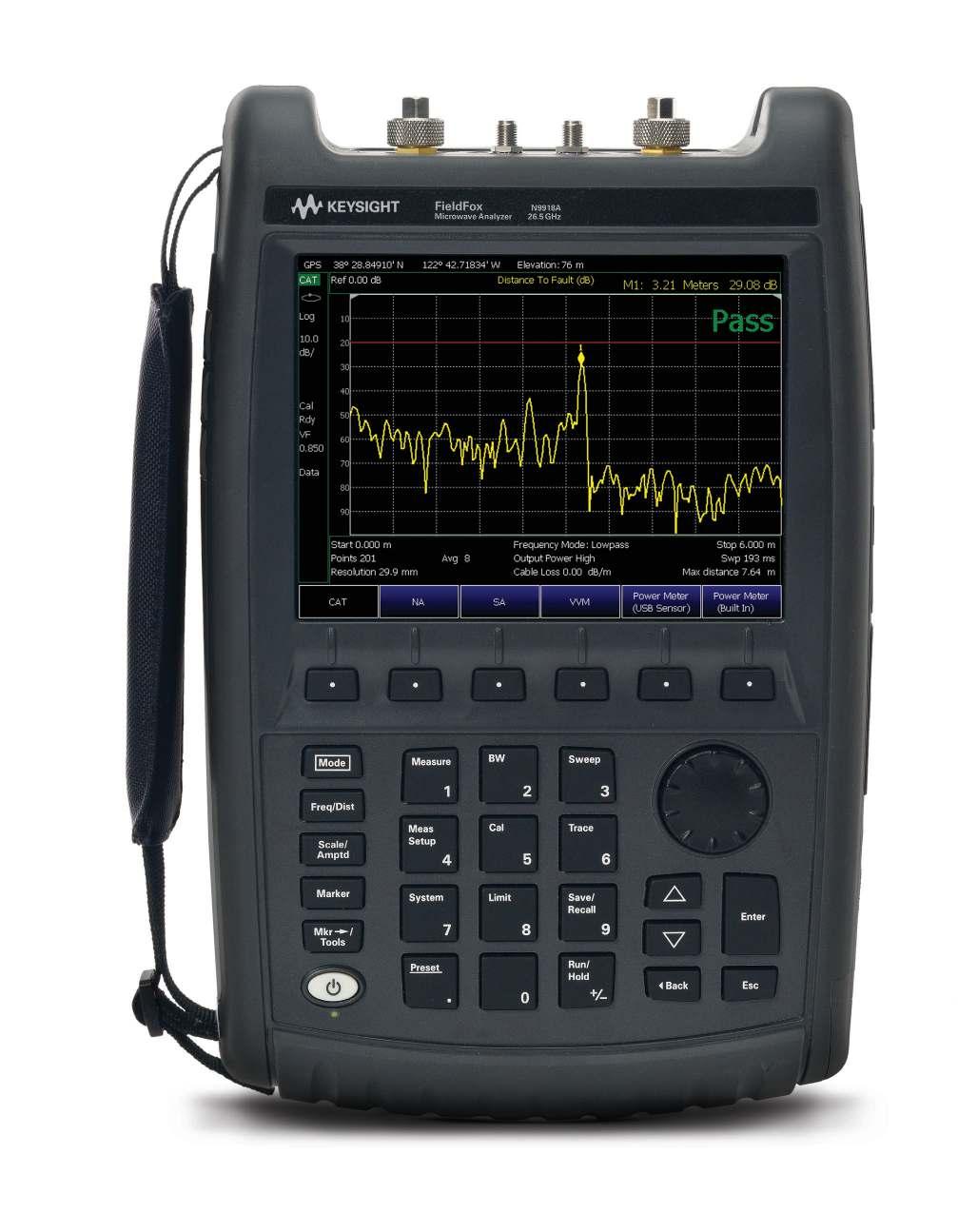 04 Keysight Performing Line Sweep Measurements with FieldFox Cable and Antenna Analyzers - Technical Overview Pick up FieldFox for its ergonomics N9913A/14A/15A/16A/17A/18A Portrait design and large