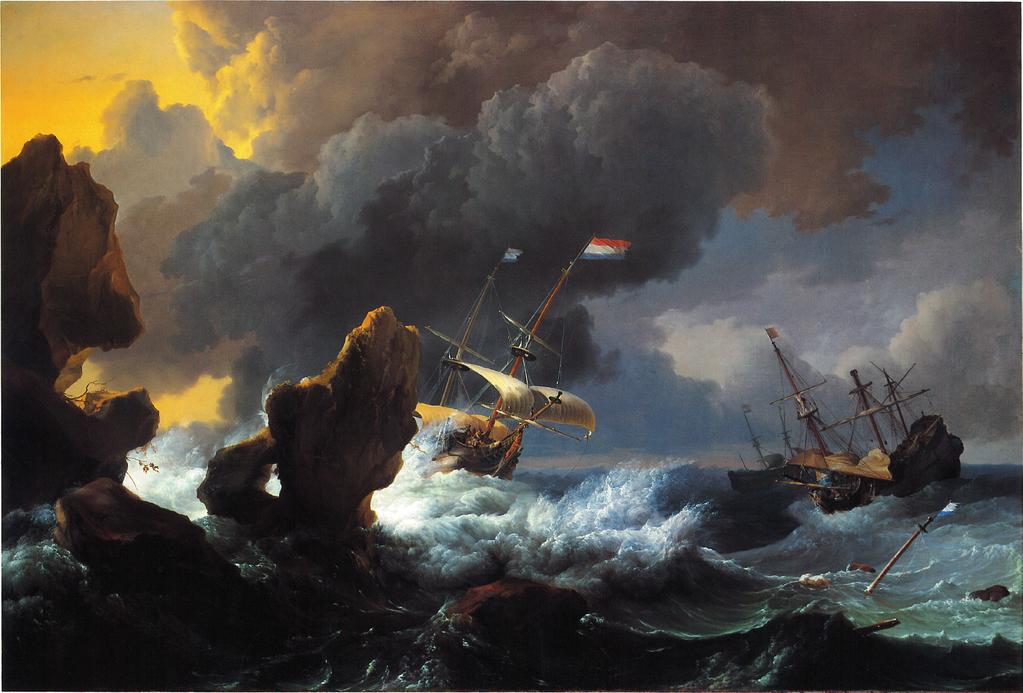 SECTION 1 EXPRESSIVE ART STUDIES (continued) Image for Q6 Ships in Distress off a Rocky Coast (1667) by Ludolf Backhuysen oil paint on canvas (114 167 cm) 6.