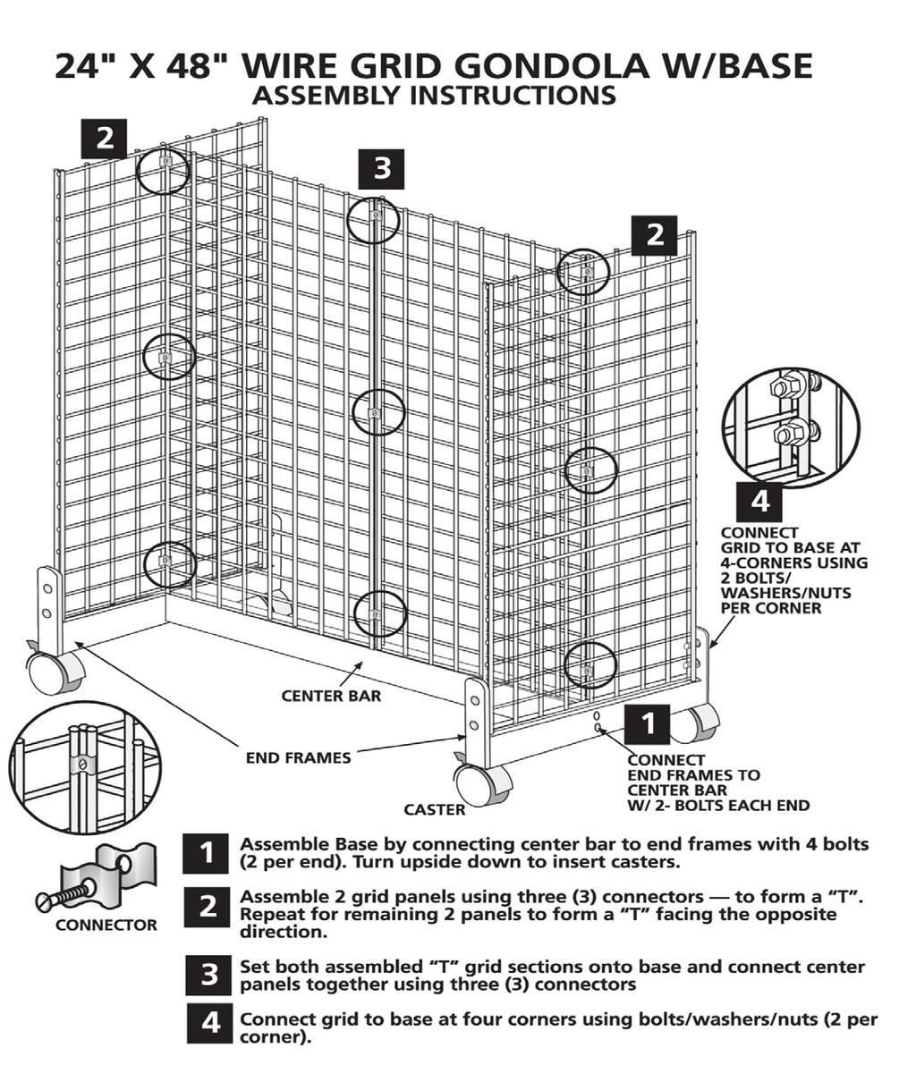 Grid Display Assembly Instructions and Planogram