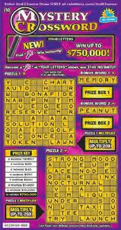Scratchers game with the 2nd Chance logo on