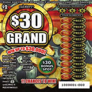 0 GRAND NOVEMBER 2016 2 GAME #1235 WIN UP TO 0,000! 11 CHANCES TO WIN! 0 BONUS SPOT! HOW TO PLAY Match any of YOUR NUMBERS to any of the three WINNING NUMBERS, win that prize.