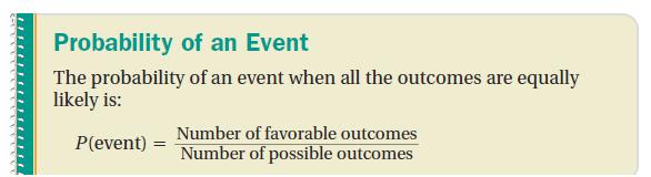 12.3 and Supplement Introduction to Probability and Odds (R,I,E/1) The probability of an event is a number between 0 and 1 that indicates the likelihood that an event will occur.