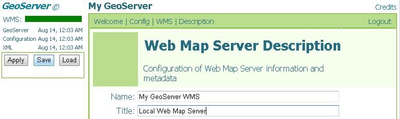 You can see that you have unsaved changes as the date has changed next to GeoServer*.