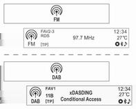 78 Aparatul radio Vizualizaţi informaţiile pentru posturile radio sau DAB emise.