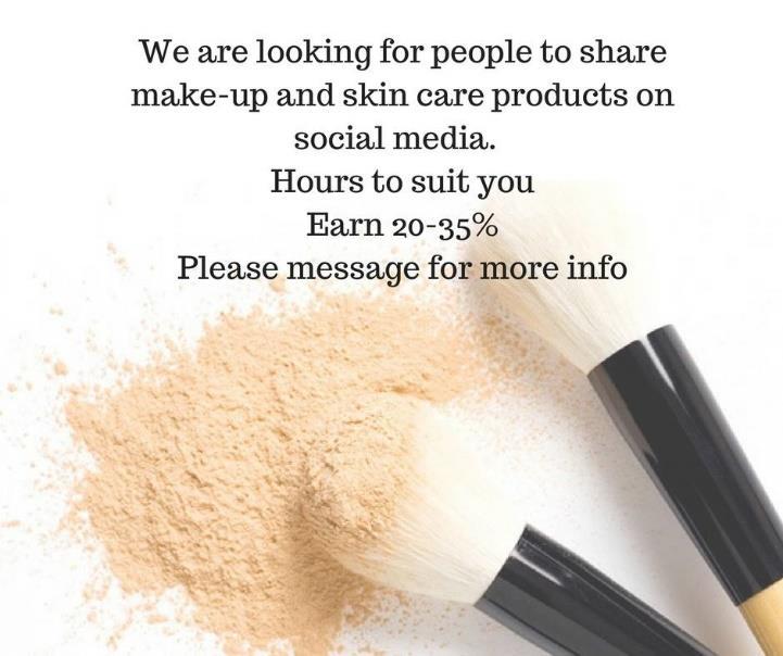 Work from your phone / laptop to fit around your other commitments No experience necessary Must be 18+ Commission rate up to 35% FREE to join Please message me for MORE INFO