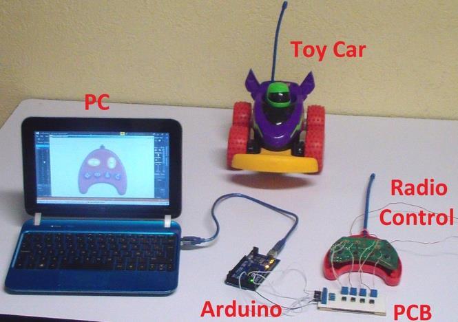 After the integration was made, the system was tested pressing the keys on a computer associated to the GUI buttons, signals were sent to the Arduino-PCB opto-couplers circuit which in turn sent the
