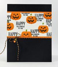 Happy Halloween to You 121045 Basic Black cardstock (11" x 4-1/4") 100730 Whisper White cardstock (4-1/4" x 2-1/4" & 4" x 5-1/4") 105117 Pumpkin Pie cardstock (4-1/4" x 2-1/2") 132708 Memento Tuxedo