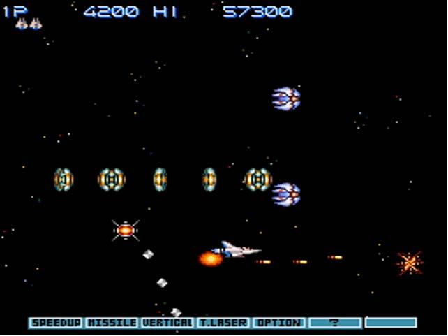 Gradius III Safe and unsafe: By clearing the line