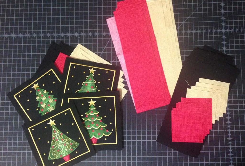 Merry Holiday Twinkling Stars Wallhanging Instructions Supplies ⅝ yd Red fabric ⅝ yd Yellow fabric 1 ½ yd Black fabric 1 ¼ yard for quilt backing 46" x 46" piece of thin quilt batting 182 running