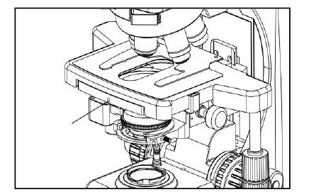 Gently retighten the lock screw 3. 4 Fig. 3 3 Installing the Stage - (Fig.