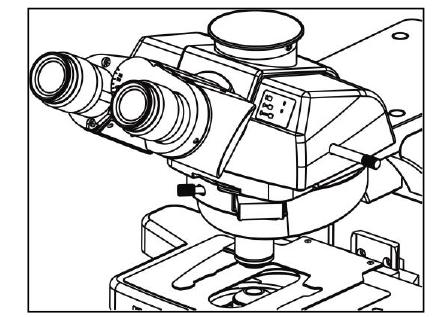 two eyepiece tubes 4 facing forward. Fig. 7 Retighten the lock screw. Fig. 8 Installing the Eyepieces - (Fig.