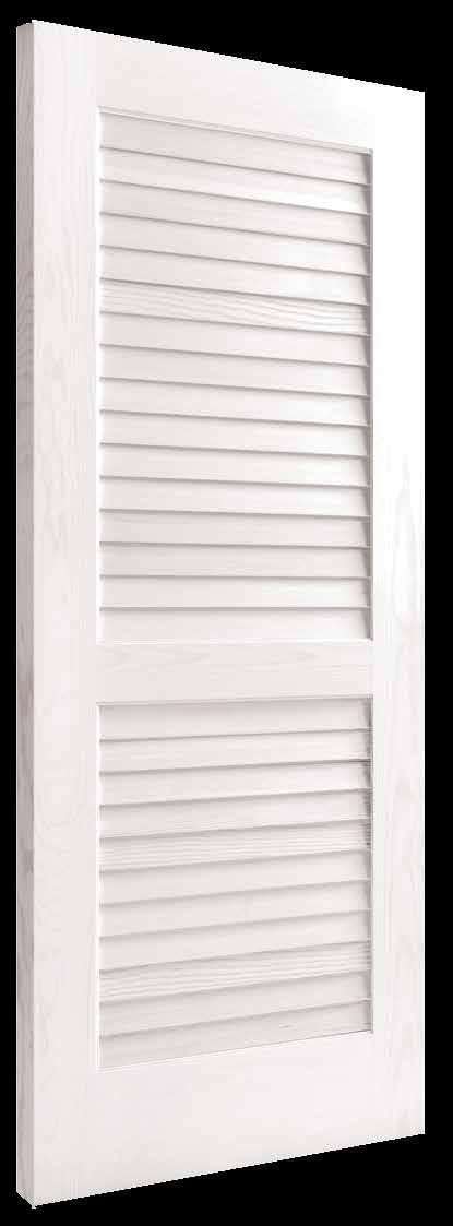 LOUV/LOUV Painted Clear Pine Plantation 2-1/4 Louver Over Louver Door (Also available