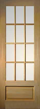 Glass Door Primed engineered wood or hardwood veneer (wood species on page 20) Profile Ovolo