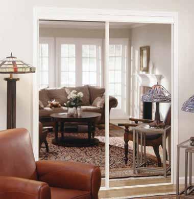 Add brightness and depth to any room with mirror panels, or choose glass or laminate panel combinations to add