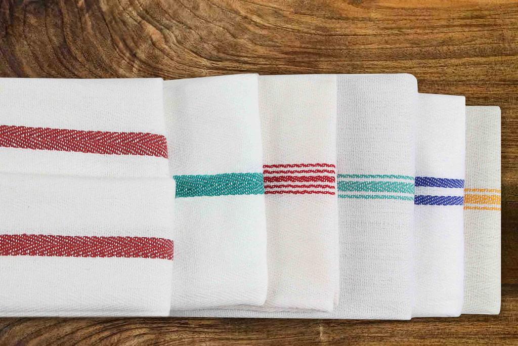 UTILITY TOWELS Herringbone Towels Herringbone weave design Absorbent and durable 15 x 26 21oz, 24oz and 28oz 100% Cotton Herringbone dish towels