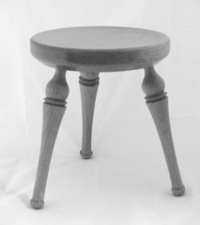 Turn a Small Stool from a Given Drawing Objectives Make the seat as a face plate project. Make three matching legs as spindle projects.