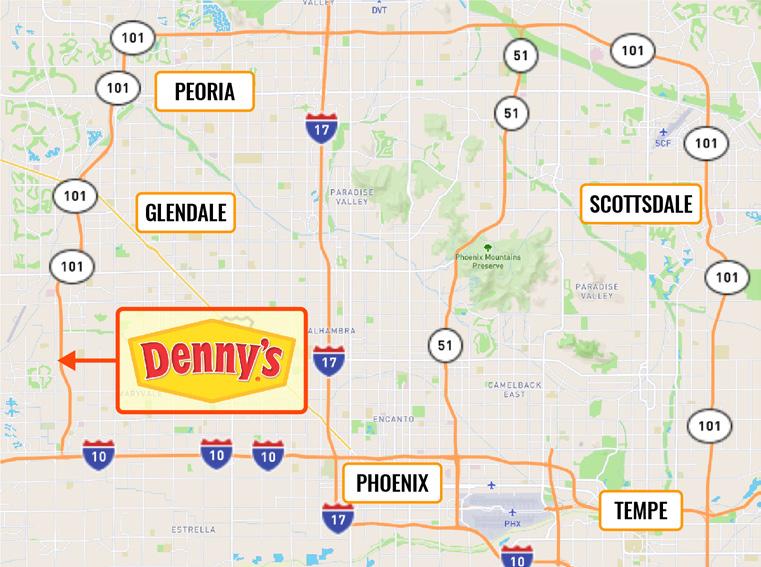 16% Lion s Den Management, LLC ±4,948 Square Feet New Ikea & Topgolf Just Announced Direct Visibility from Freeway Absolute NNN Zero LL Responsibilities #1 Denny s in Arizona by Sales Volume 1 mile