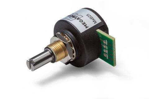 MAB25 The sensors of the MAB25 series use the magnetic technology to measure a rotation angle. The axis pulls a magnet.