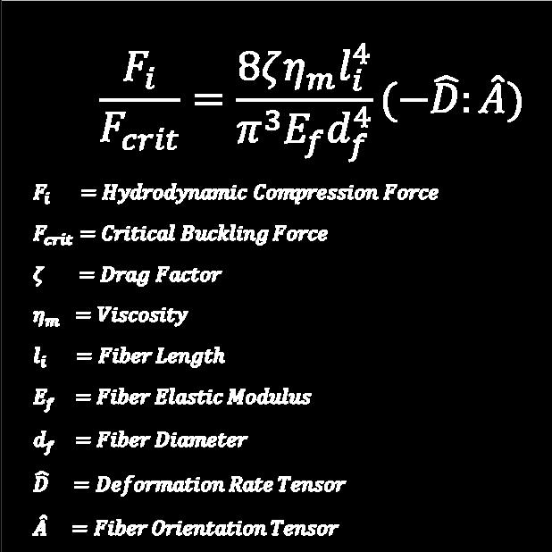 Fiber Breakage Model: Critical Load Fibers Will Break When Hydrodynamic Forces Exceed Critical Buckling Force Based on