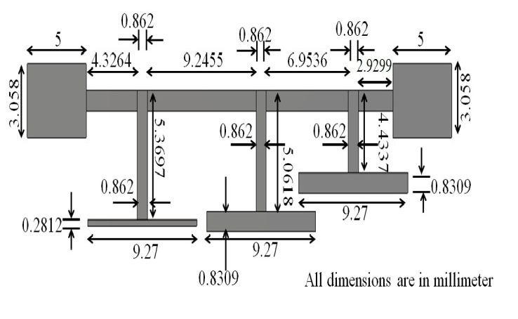 Figure4: Simulated S parameter of RMPA 2.