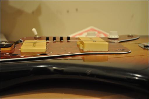 Secondly I noticed that the bridge pickup was sitting too high, even without any