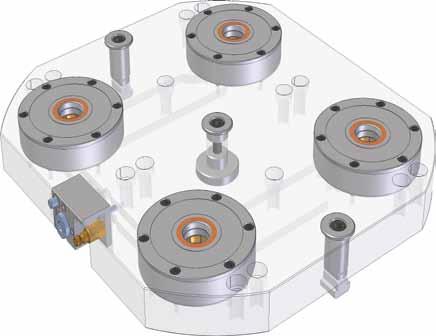 10 Zeropoint Clamping System ZeroPoint Clamping System 2,5 µm repeat accuracy The absolut zeropoint: Compensation of thermal extensions always to central axis bore-hole gauge errors of up to ± 0.
